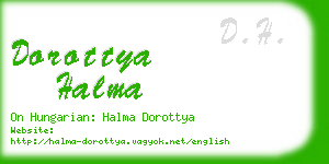 dorottya halma business card